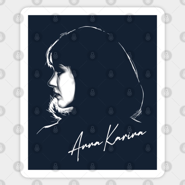 Anna Karina \\\ 60s Nouvelle Vague Sticker by DankFutura